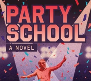 Jon Hart's Party School seeks to challenge the elitism surrounding college admissions. While entertaining, it falls short of thorough criticism. Cover art by Siori Kitajima.